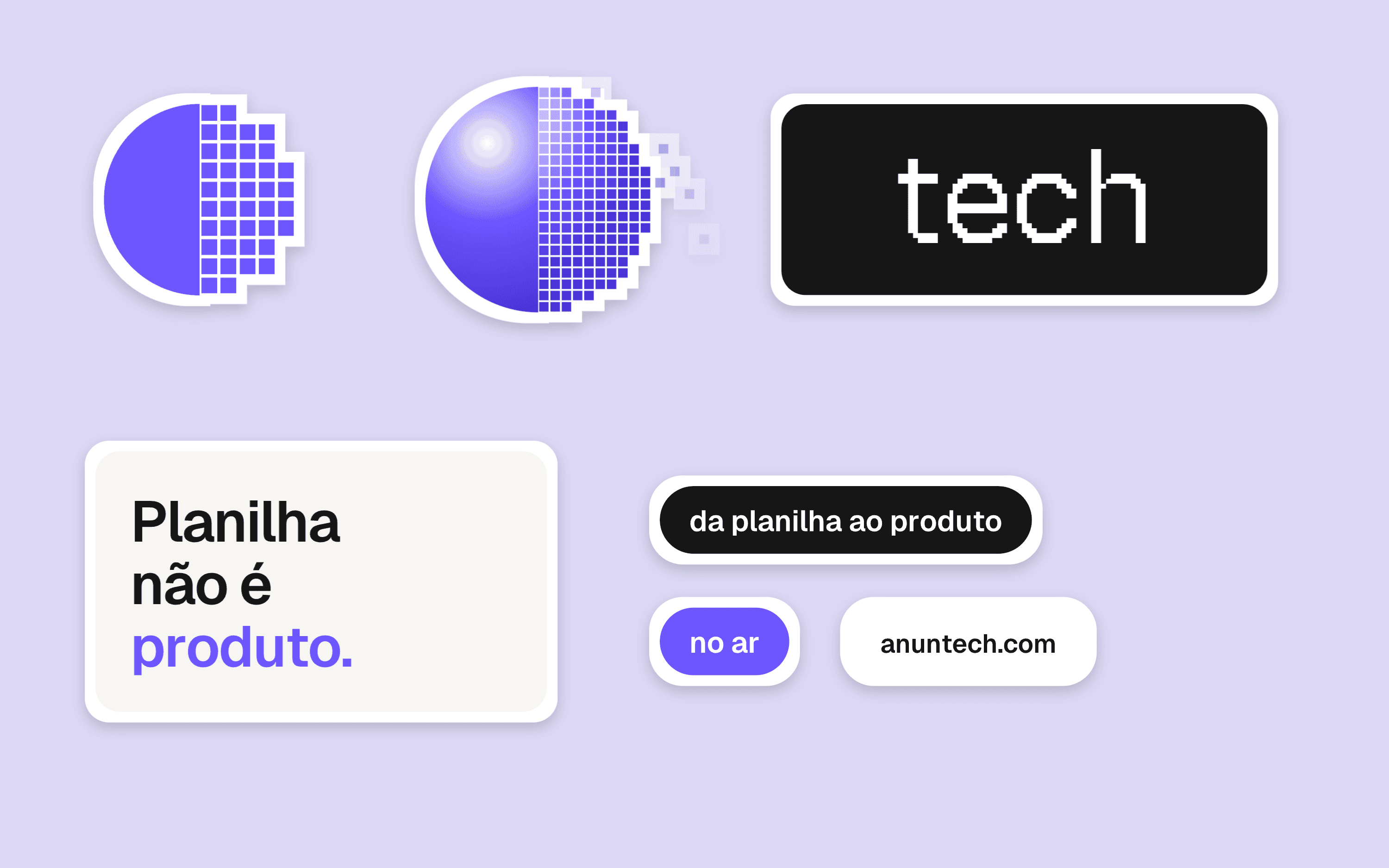 Plancha de stickers de Anuntech